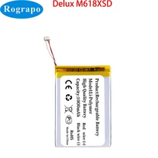 Delux M618XSD 무선 블루투스 마우스 배터리 3.7V 1000mAh 신제품, 01 1PCS