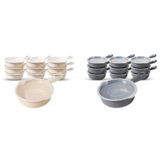 원룸 전자렌지 꺼내서 바로먹는 손잡이국그릇 실리콘통 국보관 냉동밥 냉동실용, 1세트, 손잡이 500ml 아이보리 10P