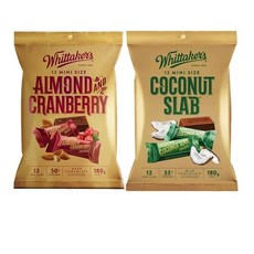 휘태커스 초콜릿 명장 189g 1개 컬렉션, V. 2 가방 s 크랜베리 블랙 1코코넛 1