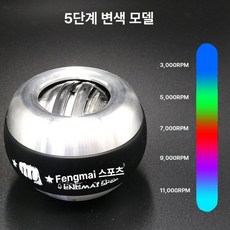 남성 손목 강화 자이로볼 집게 전완근 볼 운동 100kg GMS 기구, 메탈릭 5단계 컬러 무중량 계수기 없음, 기본 모델명/품번