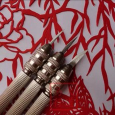 拾光優選好物 手工剪紙刻紙工具鋼柄雕刻刀核雕刀學生學剪紙必備, 單買7號一把
