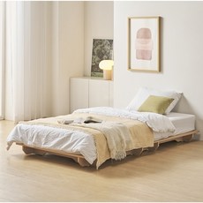 블랑누보 멜로우 무헤드 저상형 평상형 침대 깔판 낮은 침대 프레임 SS (높이 100), 메이플