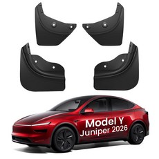SYYFMAW 테슬라 모델 Y 주니퍼 머드 플랩 2025 2026 [드릴 없음 테이프 없음] 전천후 스플래시 가드 액세서리용 맞춤형 핏 머드가드 158560, SYYFMAW 테슬라 모델 Y 주니퍼 머드 플랩 202