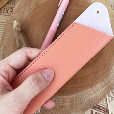 유미물산 가죽 펜 홀더 펜슬홀더, 오렌지