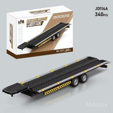 헤비듀티 트럭 조립 블록 블랙 팬텀 트레일러 유로 아메리칸 화물 자동차 테크닉, JD114A 헤드 팔레트(공용)