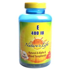 Nature's Life 維他命E 400 IU膠囊, 1個, 250 件