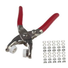 루체트리 청바지 펀치 스냅 수선 펀칭기 똑딱이단추 단추펜치 단추도구, 펀칭기+핀 1p