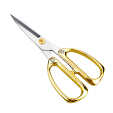 K82大手柄銀色剪刀 廚房剪刀 多功能剪刀 辦公室剪刀 手工藝剪刀, 金, 1個