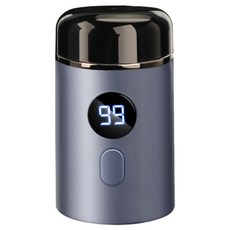 迷你電動剃鬚刀 充電式 行動式, 星空藍 2個備用刀頭, 如圖所示