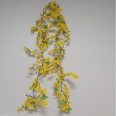 봄꽃 개나리꽃 가랜드 인조 조화 꽃꽃이 화병 벽장식 벽걸이 플라워 인테리어소품, 1개, 개나리조화