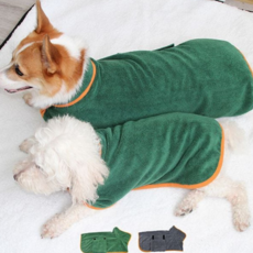 강아지 샤워 가운 드라이 후드 반려동물 고양이 샤워 가운 목욕타올 흡수 용품 건조, 그레이 YP6