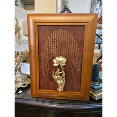 中國風實木佛手心經造型鑰匙盒壁掛式KEYBOX入厝禮物送禮居家佈置, 1個