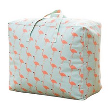 이불 보관 가방 투명 수납함 다용도 파우치 언더베드, 플라밍고