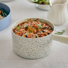 모도리 아롱 쿡웨어 세라믹 코팅 냄비 16cm (인덕션사용가능), 딥그린&크림화이트