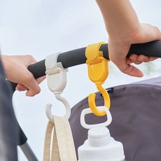 루미나D 가방걸이 찍찍이 유모차 2p 탈부착 다용도 유모차고리, 검정, 선택_검정, 1개