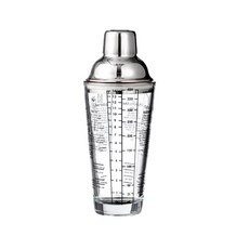 雪克杯 玻璃雪克杯 調酒器具 波士頓雪克杯 調酒杯 搖搖杯 酒杯 盎司杯 調酒組 調酒器 調酒用具 酒吧, 1個, 玻璃刻度雪克杯【台灣現貨】
