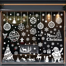 룰루데이 크리스마스 창문 시트지 스티커, A