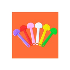 [훈민] 일반 반달 부채 손잡이 부자재 7색상 종이 부채 만들기 여름 미술 공예 조립 휴대 지지대, 노랑