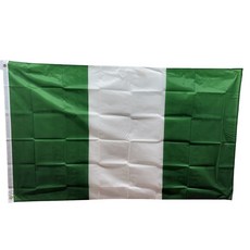 나이지리아국기 Nigeria flag 90x150cm 폴리에스터 90g 금속 고리 이중 스티치 마감, 1개, GREEN+WHITE
