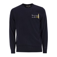 MC2세인트바스 헤론 자수 크루넥 스웨터