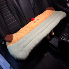 居家辦公室適用, 柚子抹茶大眼狗-後排長坐墊【加厚保暖/防滑底】