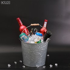 DFMEI 鍍鋅鐵8升冰桶 KTV冰粒桶酒吧啤酒桶冰桶戶外創意冰塊桶, 1個, 1L