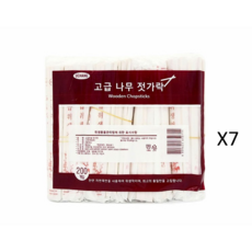 대대초대용량 고급 나무젓가락 백양목 일회용 젓가락, 7개, 200개입