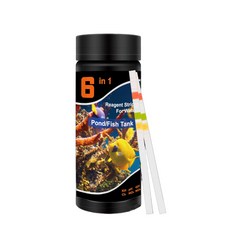 六合一水質測試紙50支裝，PH試紙，NO2試紙，NO3試紙，硬度試紙，氯試紙，酸鹼測試紙，水族箱魚缸適用, 1g, 50個