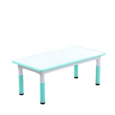 兒童可升降學習桌椅組 塑膠早教玩具桌, 薄荷綠白麵 - 桌子 60*60cm