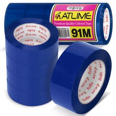 아뜰라임 다양한 박스 포장 색상 컬러 테이프 4.5cm, 블루, 5개
