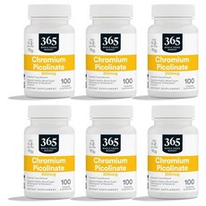 365 홀푸드마켓 크롬 피콜리네이트 200mcg, 6개, 100정