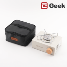 GEEK 가스 버너 휴대용 미니 소형 가방포함 국내생산, 아이보리, 1개