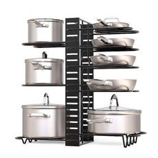 다루미 다용도 후라이팬 냄비 정리대, 블랙