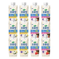 셀렉스 프로핏 (밀크바닐라 6팩 + 딸기초코 6팩), 12개, 250ml