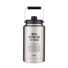 카고컨테이너 3.8L 대용량 캠핑 워터 저그 휴대용 물통 보냉 보온 물통, 1개, 실버