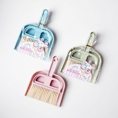 미니 빗자루 쓰레받이 세트, 파스텔올리브