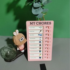 샤인픽스토어 체크리스트보드 일정정리 플래너, 핑크 MY CHORES 홈