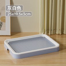 寵物厠所 荷蘭豬厠所 大號方形便盆, 1個, 灰白色-可拆卸設計易清洗,不噴尿不濺尿 超值優惠