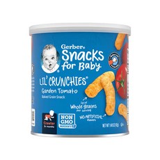 거버 Lil' Crunchies 8개월 이상 (1.48oz), 가든 토마토, 42g, 1개