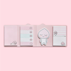 카카오프렌즈 4단 점착 메모지, 어피치, 1개