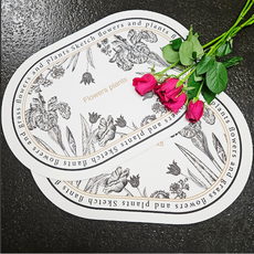 버치앤블룸 논슬립 오염방지 방수 식탁매트, 2개, 45 x 30 cm, 아이리스