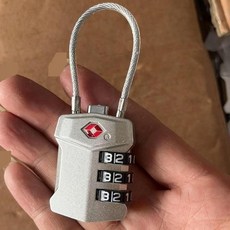 TSA인증 소프트젤 와이어 번호키, 블랙, 1개