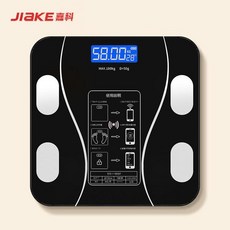 嘉科 智慧體脂秤, 1套, 曲線黑 26*26, 電池款