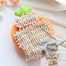 솜인형 무속성 20cm 아이돌 이불 베개 잠옷 세트 솜깅이, 당근-침구3종+파자마3종 세트