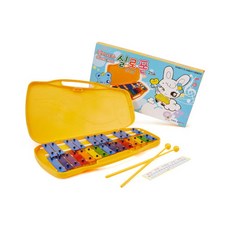 명창 실버스타 공명 실로폰25키(황색) 무지개 칼라음판 [실.채포함], 25판, 노랑, 1개