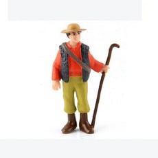 규모 먹이 공급기 선물 농장 직원 액션 농부 사람들 모델 모형 홈 인테리어 인간 그림, 1개