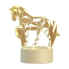 造型小夜燈 裝飾燈 小夜燈 3D立體夜燈 壓克力創意卡通 LED夜燈 鐵塔 交換禮物 居家裝飾, 05.白馬-小夜燈