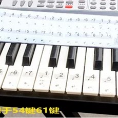 입문용피아노 RUN 기술 혼합색상 소형 도서관 피아노 회의실 기본 배터리형 휴대용포장 디지, 1개, B. 5각 전자 키보드 스탠드+악보 스티커