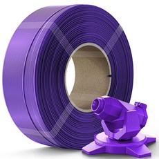 Creality PETG 필라멘트 리필 1.75mm 3D 프린터 필라멘트 Bambu Lab 재사용 가능한 스풀용 1kg(2.2파운드) 리필라멘트 치수 정확도 ±0.03mm, 1kg Purple Petg Refill