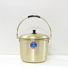 양은들통 업소용 육수통 곰솥 찜통 다용도솥, 금색, 소, 24cm